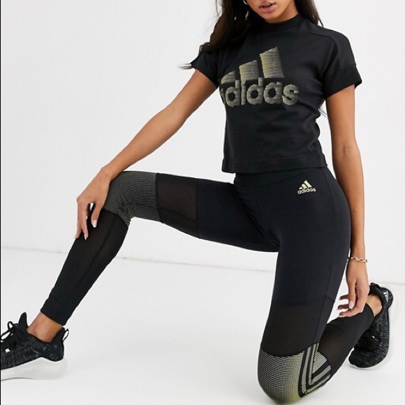 Adidas Training Glam Leggings In Black - Picture 3 of 7